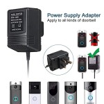 ConBlom 18V/500mA Doorbell Transformer UK - Plug-in Power Supply for Video Door Bell & Smart Thermostats, 5m/16ft Cable